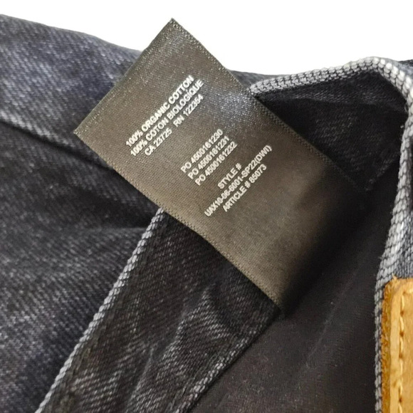 Denim Forum The  BF High Rise Loose Jeans Size 24 Black Eyeliner Wash Denim - Picture 5 of 10